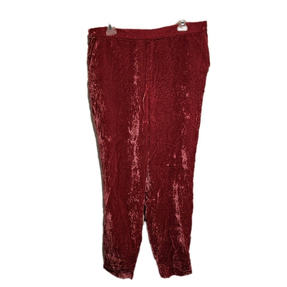 BODEN Raspberry Red Velvet Joggers Size 12